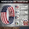 image:imageEgnaro Mens American Flag Printed Silicone Rings 8mm Wide 2mm Thick BandsSETA1US Flag 1