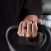 image:imageEgnaro Mens American Flag Printed Silicone Rings 8mm Wide 2mm Thick BandsSETA22US Flag 3