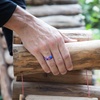 image:imageEgnaro Mens American Flag Printed Silicone Rings 8mm Wide 2mm Thick BandsSETA2US Flag 2