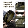 image:imageEgnaro Mens Etched Silicone Wedding Band 74mm Wide Mountain Pattern RingSETD  Wild Peaks  Black  Olive Green
