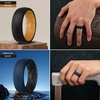 image:imageEgnaro Mens Silicone Rings 8mm Wide 25mm Thick Rubber BandsBreathable Air GrooveVariety Multipack 17SETEBlackGrey BlackSky Blue Light GraySky Blue BlackOrange BlackDark Blue Olive GreenBlack Dark BlueBlack