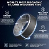 image:imageEgnaro Mens Silicone Wedding Bands TowTone Flexible Rubber Work RingsSETABlackLight Gray  Blue GrayBlack  Dark GrayBlack  Black GrayLight Gray