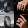 image:imageEgnaro Mens Silicone Wedding Bands TowTone Flexible Rubber Work RingsSETABlackLight Gray  Blue GrayBlack  Dark GrayBlack  Black GrayLight Gray
