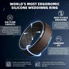 image:imageEgnaro Mens Silicone Wedding Bands TowTone Flexible Rubber Work RingsSETCDark BrownBlack  Olive GreenBlack  Dark BlueBlack  BlackBlack Gray Camo