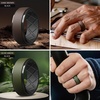 image:imageEgnaro Mens Silicone Wedding Bands TowTone Flexible Rubber Work RingsSETCDark BrownBlack  Olive GreenBlack  Dark BlueBlack  BlackBlack Gray Camo