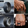 image:imageEgnaro Mens Silicone Wedding Bands TowTone Flexible Rubber Work RingsSETCDark BrownBlack  Olive GreenBlack  Dark BlueBlack  BlackBlack Gray Camo