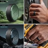 image:imageEgnaro Mens Silicone Wedding Bands TowTone Flexible Rubber Work RingsSETDBlackInk Green  BlackTwilight Blue  BlackMaroon  BlackBlack Purple