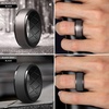 image:imageEgnaro Mens Silicone Wedding Bands TowTone Flexible Rubber Work RingsSETESilverBlack  Metallic GunBlack  Black GrayBlack  Black