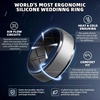 image:imageEgnaro Mens Silicone Wedding Bands TowTone Flexible Rubber Work RingsSETFSilverBlack  Dark Foliage GreenBlack  Dark SilverLight Gray  BlackBlack Gray Camo