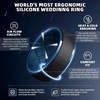 image:imageEgnaro Mens Silicone Wedding Bands TowTone Flexible Rubber Work RingsSETHBlackLight Gray  BlackInk Green  BlackSea Blue  BlackBlue Gray