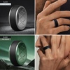 image:imageEgnaro Mens Silicone Wedding Bands TowTone Flexible Rubber Work RingsSETHBlackLight Gray  BlackInk Green  BlackSea Blue  BlackBlue Gray