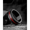 image:imageEgnaro Mens Silicone Wedding Ring 82mm Wide Two Tone Rubber Band for HimA1BlackLava