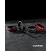 image:imageEgnaro Mens Silicone Wedding Ring 82mm Wide Two Tone Rubber Band for HimB1LavaBlack  Dark GrayBlack  BlackLava  Black