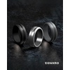 image:imageEgnaro Mens Silicone Wedding Ring 82mm Wide Two Tone Rubber Band for HimB4Black  Black  Dark Silver  Black Gray