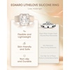 image:imageEgnaro Silicone Engagement Ring with Stone Radiant Cut Cubic ZirconiaSETANude  Rose Gold