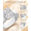 image:imageEgnaro Silicone Engagement Ring with Stone Radiant Cut Cubic ZirconiaSETBWhite  Silver