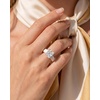 image:imageEgnaro Silicone Engagement Ring with Stone Radiant Cut Cubic ZirconiaSETBWhite  Silver