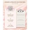 image:imageEgnaro Silicone Engagement Ring with Stone Radiant Cut Cubic ZirconiaSETDCherry Pink  Rose Gold