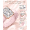 image:imageEgnaro Silicone Engagement Ring with Stone Radiant Cut Cubic ZirconiaSETDCherry Pink  Rose Gold