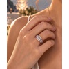 image:imageEgnaro Silicone Engagement Ring with Stone Radiant Cut Cubic ZirconiaSETFLight Purple  Silver
