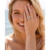 image:imageEgnaro Silicone Eternity Ring with Stone Round Cut Cubic Zirconia For HerSETAWhite  Silver