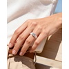 image:imageEgnaro Silicone Eternity Ring with Stone Round Cut Cubic Zirconia For HerSETAWhite  Silver