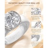 image:imageEgnaro Silicone Eternity Ring with Stone Round Cut Cubic Zirconia For HerSETAWhite  Silver