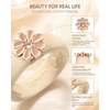 image:imageEgnaro Silicone Ring for Women with Copper Alloy Daisy Flexible Rubber BandPACK A Nude  Metal Daisy  Rose Gold