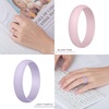 image:imageEgnaro Silicone Rings for Women 458 Multipack Rubber Wedding BandsSETA1Blush Pink  Light Purple  Arctic Ice  Ivory  Black