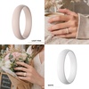 image:imageEgnaro Silicone Rings for Women 458 Multipack Rubber Wedding BandsSETA21Light Green  Arctic Ice  Light Pink  White