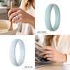 image:imageEgnaro Silicone Rings for Women 458 Multipack Rubber Wedding BandsSETA21Light Green  Arctic Ice  Light Pink  White