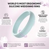 image:imageEgnaro Silicone Rings for Women 458 Multipack Rubber Wedding BandsSETA21Light Green  Arctic Ice  Light Pink  White