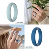 image:imageEgnaro Silicone Rings for Women 458 Multipack Rubber Wedding BandsSETA22Blue Jewel  Light Green  Orchid Haze  Sand Pink  White