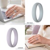 image:imageEgnaro Silicone Rings for Women 458 Multipack Rubber Wedding BandsSETA23Black Gray  Mist Green  Misty Blue  Lavender  Nude  White Pink  White  Black
