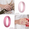 image:imageEgnaro Silicone Rings for Women 458 Multipack Rubber Wedding BandsSETA2Ivory  Whitepink  Faint Red  Light Purple  Meadow Green