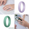 image:imageEgnaro Silicone Rings for Women 458 Multipack Rubber Wedding BandsSETA2Ivory  Whitepink  Faint Red  Light Purple  Meadow Green