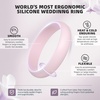 image:imageEgnaro Silicone Rings for Women 458 Multipack Rubber Wedding BandsSETA3Black  Whitepink  White  Cream Beige  Light Gray