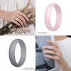 image:imageEgnaro Silicone Rings for Women 458 Multipack Rubber Wedding BandsSETA3Black  Whitepink  White  Cream Beige  Light Gray
