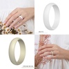 image:imageEgnaro Silicone Rings for Women 458 Multipack Rubber Wedding BandsSETA3Black  Whitepink  White  Cream Beige  Light Gray
