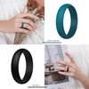 image:imageEgnaro Silicone Rings for Women 458 Multipack Rubber Wedding BandsSETA4Black  Jade Green  Light PurpleBlue  Sky Blue