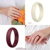 image:imageEgnaro Silicone Rings for Women 458 Multipack Rubber Wedding BandsSETB1Maroon  Nude  Sea Blue  Black  White  Jade Green