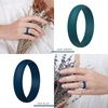 image:imageEgnaro Silicone Rings for Women 458 Multipack Rubber Wedding BandsSETB1Maroon  Nude  Sea Blue  Black  White  Jade Green