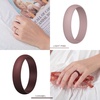 image:imageEgnaro Silicone Rings for Women 458 Multipack Rubber Wedding BandsSETB2Black  Light Pink  Cream Beige  Caramel  Soybean  White