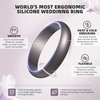image:imageEgnaro Silicone Rings for Women 458 Multipack Rubber Wedding BandsSETB3Black  Silver  Marble  Dark Silver  Light Gray  Metallic Gun