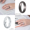 image:imageEgnaro Silicone Rings for Women 458 Multipack Rubber Wedding BandsSETB3Black  Silver  Marble  Dark Silver  Light Gray  Metallic Gun