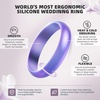 image:imageEgnaro Silicone Rings for Women 458 Multipack Rubber Wedding BandsSETB4Pink Camo  Lilac Purple  Sky Blue  Metallic Green  Metallic Pearl White  Metallic Starry Purple