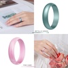 image:imageEgnaro Silicone Rings for Women 458 Multipack Rubber Wedding BandsSETB4Pink Camo  Lilac Purple  Sky Blue  Metallic Green  Metallic Pearl White  Metallic Starry Purple