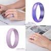 image:imageEgnaro Silicone Rings for Women 458 Multipack Rubber Wedding BandsSETB4Pink Camo  Lilac Purple  Sky Blue  Metallic Green  Metallic Pearl White  Metallic Starry Purple