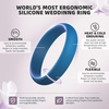 image:imageEgnaro Silicone Rings for Women 458 Multipack Rubber Wedding BandsSETB6Black  Caramel  Orchid Haze  Blue Jewel  White