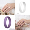 image:imageEgnaro Silicone Rings for Women 458 Multipack Rubber Wedding BandsSETB6Black  Caramel  Orchid Haze  Blue Jewel  White